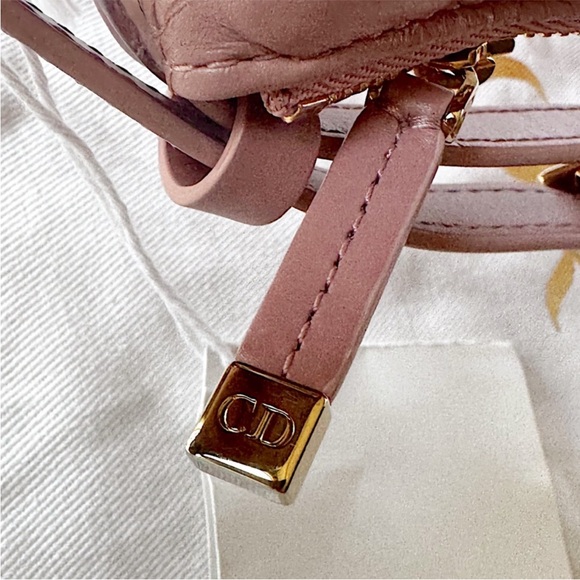 NEW CHRISTIAN DIOR Calfskin Macrocannage Diortravel Nomad Pink Bag Purse - Picture 13 of 13